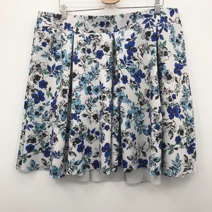 TORRID Women's Blue Floral Scuba Skater A-line Skirt Stretch 2X